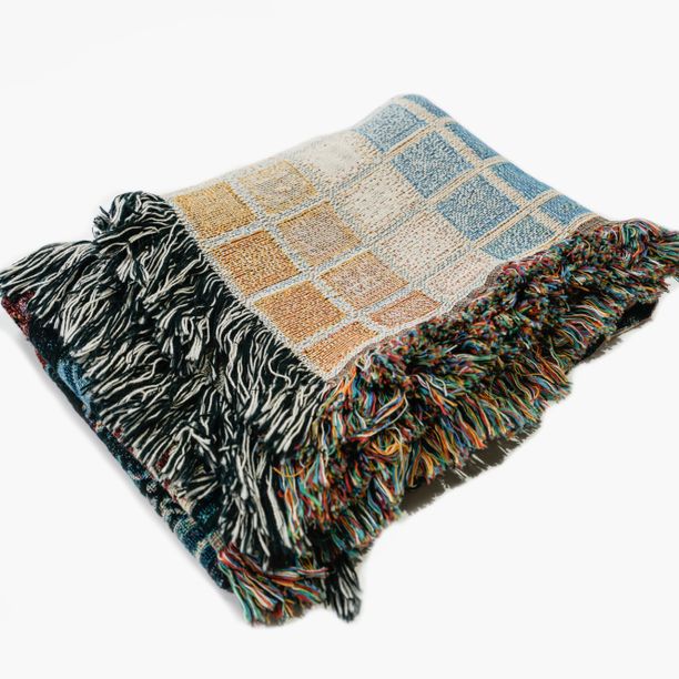 Gleam of Grace: Stained Glass Woven Blanket