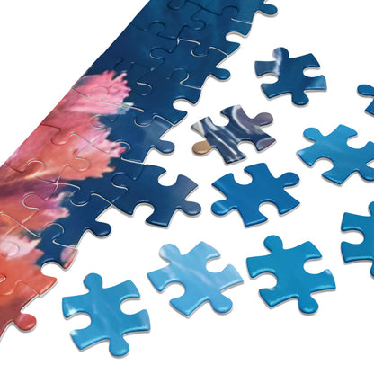 Turtle Under Water - Jigsaw puzzle with tin