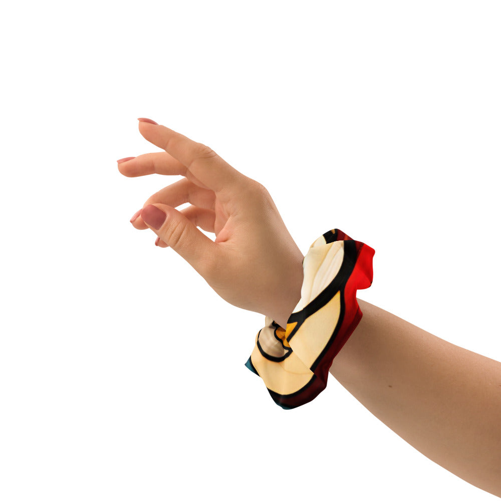 Sunset Vibes Recycled Scrunchie – Sustainable Style with a Bow