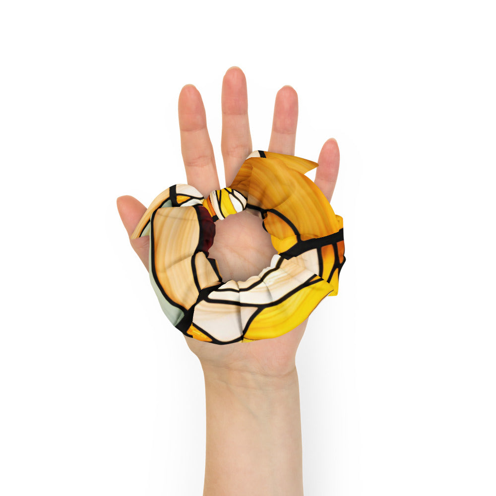 Sunset Vibes Recycled Scrunchie – Sustainable Style with a Bow