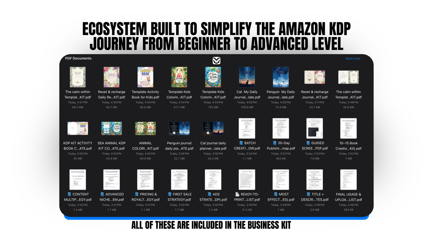 ✅ AMAZON KDP STARTER KIT – LAUNCH YOUR FIRST KDP BOOK STEP-BY-STEP